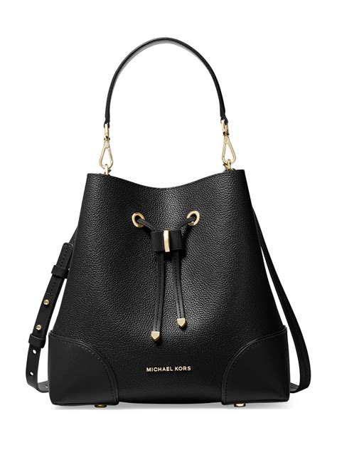 saks michael kors mercer gallery leather bucket|Mercer Gallery Convertible Bucket Leather Shoulder .